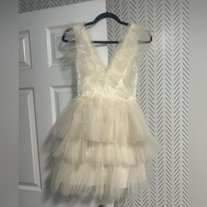 Off White Tulle Dress